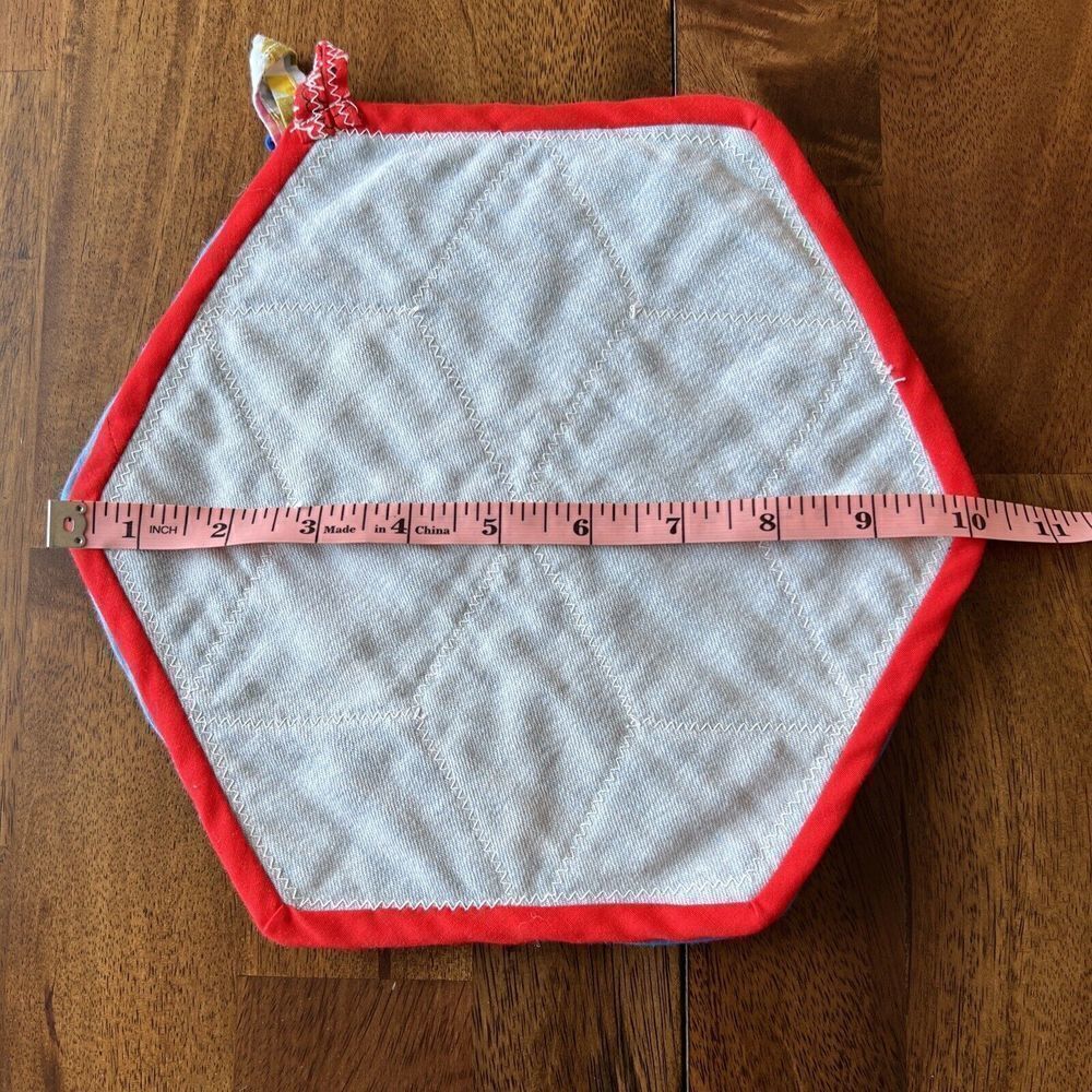 Patriotic Handmade Potholder Hot Pad Trivets Set Of Two - Picture 6 of 7